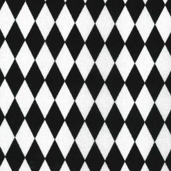 Black   White Diamond Quilt Cotton Fabric by Keepsake Calico