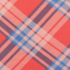 Coral Bias Plaid Blizzard Fleece Fabric