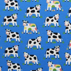 Blue Cool Cows Super Snuggle Flannel Fabric