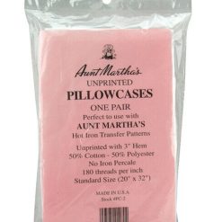 Aunt Martha Standard Size Pillowcase Embroidery Fabric 2pk