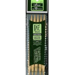 Clover 7 Bamboo 13/9mm Double Point Knitting Needle Set 5ct