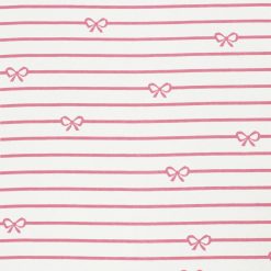 Pink Bow Stripe Super Snuggle Flannel Fabric