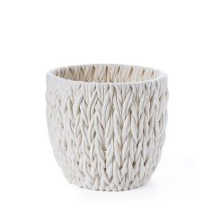 14 White Cotton Rope Woven Basket by Place   Time