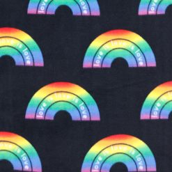Pride Rainbow Words Anti Pill Fleece Fabric
