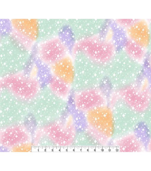 Pastel Stars Super Snuggle Flannel Fabric - Image 2