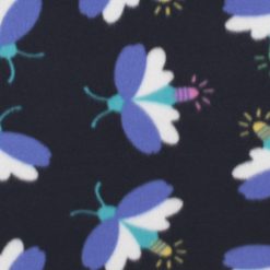 Firefly on Black Blizzard Fleece Fabric