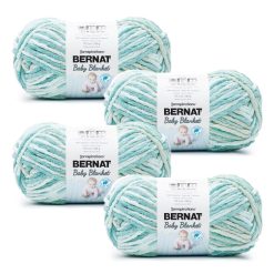 Bernat Baby Blanket 220yds Super Bulky Polyester Yarn 4 Bundle
