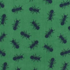 Ants on Green Anti Pill Plush Fleece Fabric