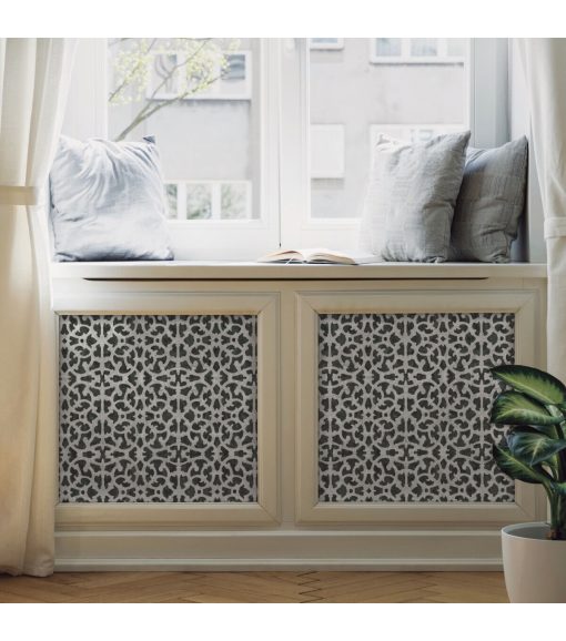 RoomMates Wallpaper Black   White Scroll Gate - Image 4