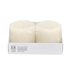 3 x 3 Smooth Unscented Pillar Candles 2pk by Place   Time