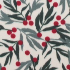 Green Mistletoe Blizzard Fleece Fabric