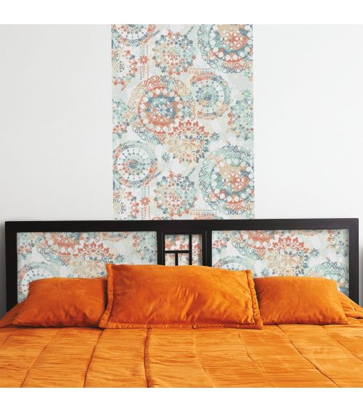 RoomMates Wallpaper Orange   Blue Bohemian - Image 4