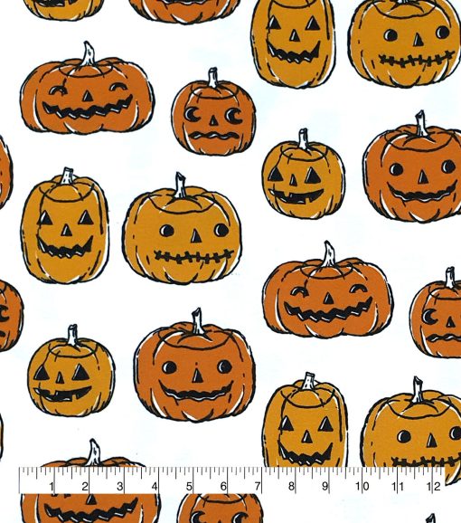 Halloween Pumpkins Super Snuggle Flannel Fabric - Image 2
