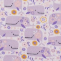 Purple Whale Blizzard Fleece Fabric