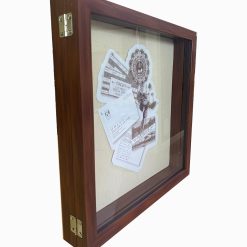 12 x 12 Cherry Front Loading Shadow Box by Place   Time