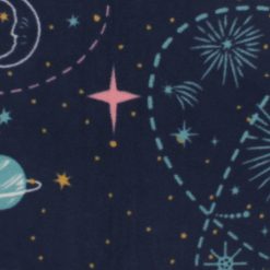 Celestial Sky on Blue Anti Pill Fleece Fabric