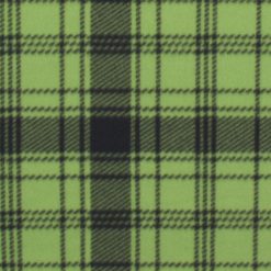 Lime Black Plaid Blizzard Fleece Fabric