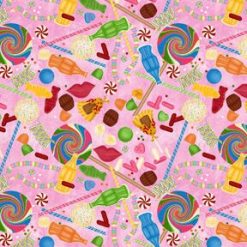 Springs Creative Sweet Tooth on Pink Novelty Cotton Fabric