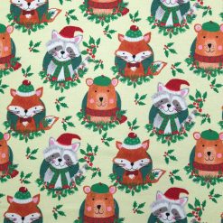 Woodland Animals Super Snuggle Christmas Flannel Fabric