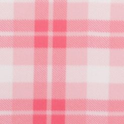 Blizzard Fleece Fabric Checker Plaid Pink