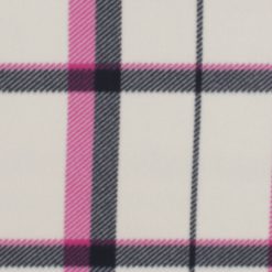 Pink Beige Grid Plaid Blizzard Prints Fleece Fabric