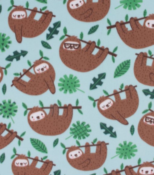 Blizzard Fleece Fabric Happy Hanging Sloth - Image 2