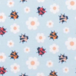 Ladybugs on Blue Anti Pill Plush Fleece Fabric