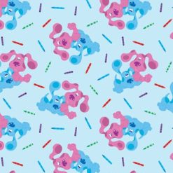 Blue And Magenta Coloring Cotton Fabric