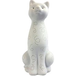 All The Rages Porcelain Kitty Cat Shaped Animal Light Table Lamp