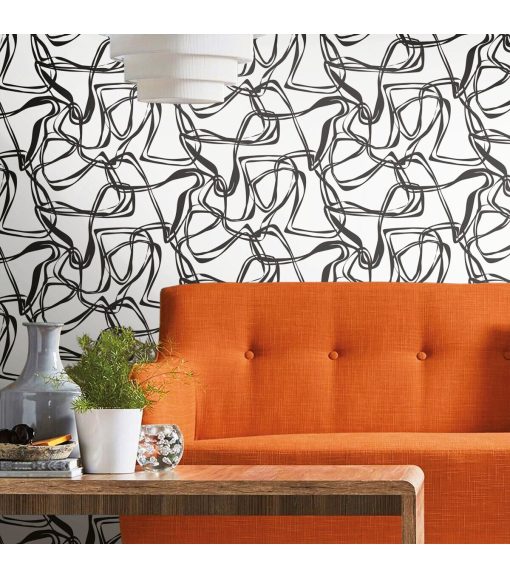 RoomMates Ribbon Trail Peel   Stick Wallpaper - Image 3