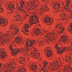 Hi Fashion Red Roses Premium Cotton Fabric