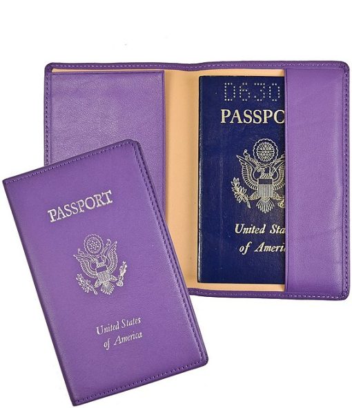 RFID Blocking Gold Lettered Passport Case - Image 6