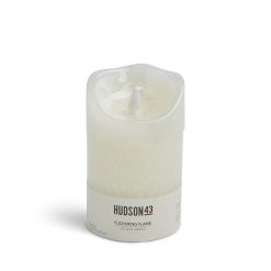 3 x 5 White Flickering Flame LED Wax Candle by Hudson 43