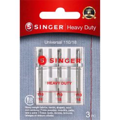 SINGER Universal Heavy Duty Sewing Machine Needles Size 110/18 3ct