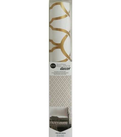 RoomMates Wallpaper Gold Trellis - Image 8
