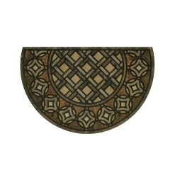 Deco Tile Slice Doormat Brown 1 11 x 2 11