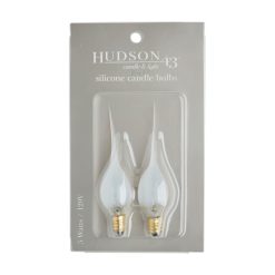 5 Watt White Silicone Flamless Candle Replacement Bulbs 2pk by Hudson 43