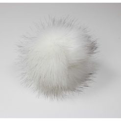 5 White   Black Faux Fur Clearance Pom by K+C