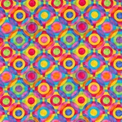 Fabric Traditions Bright Geometric Circles Quilt Cotton Fabric