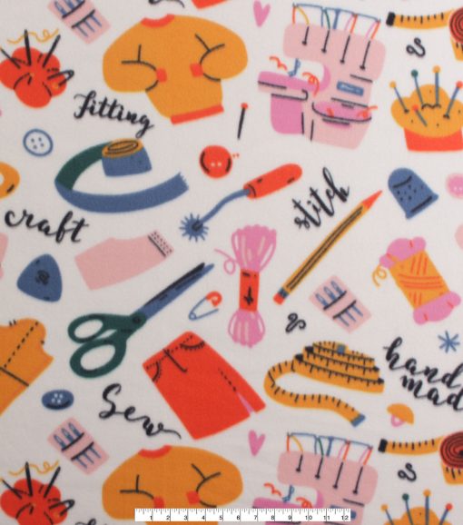 Sewing Icons Blizzard Fleece Fabric - Image 2
