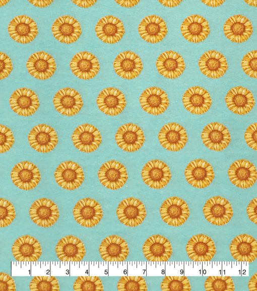 Sunflower Blue Super Snuggle Flannel Fabric - Image 2