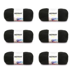 Bernat Satin 200yds Worsted Acrylic Yarn 6 Bundle