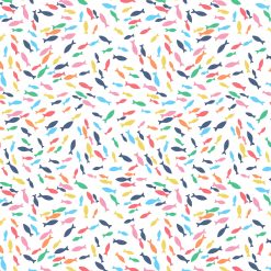 Colorful Fish Super Snuggle Flannel Fabric