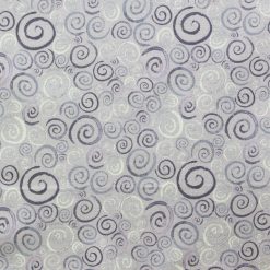 Purple Swirls Quilt Glitter Cotton Fabric by Keepsake Calico
