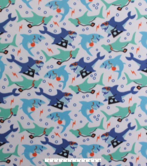 Cool Sharks Blizzard Fleece Fabric - Image 2