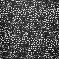 White Funky Dots on Black Quilt Cotton Fabric by Quilter s Showcase