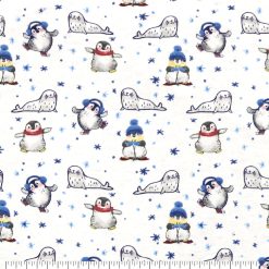 Seals And Penguins Super Snuggle Flannel Fabric