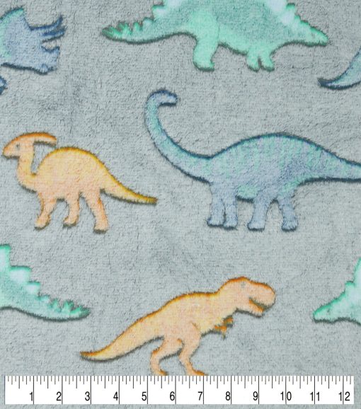 Sew Lush Dino Embossed Fleece Fabric - Image 3