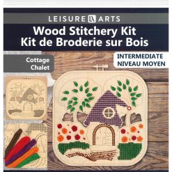 Leisure Arts 9 Cottage Wood Stitching Kit