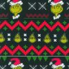 Grinch Ugly Sweater Christmas Cotton Fabric